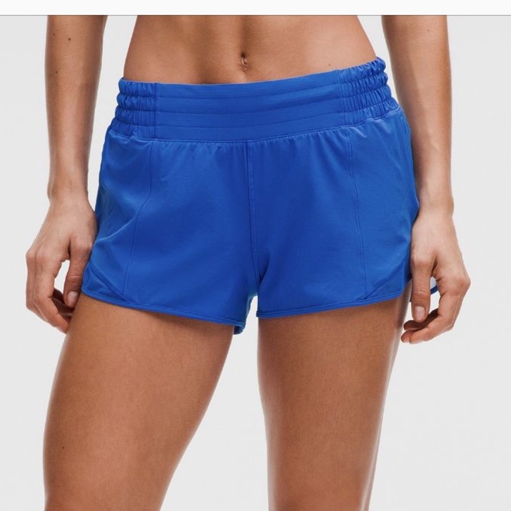 Lululemon Hotty Hot LR Short 2.5” size 2, royal blue, tags still on, never worn